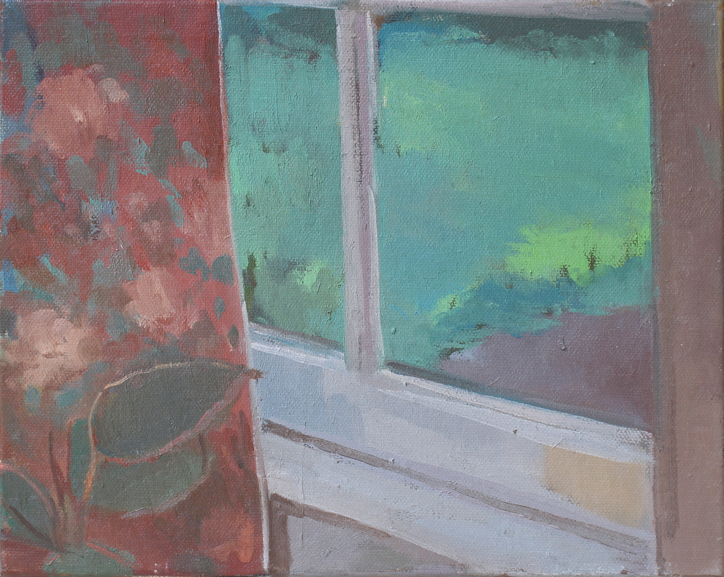    Window View in Late Spring   oil on canvas 8x10” 2015  collection of the artist 