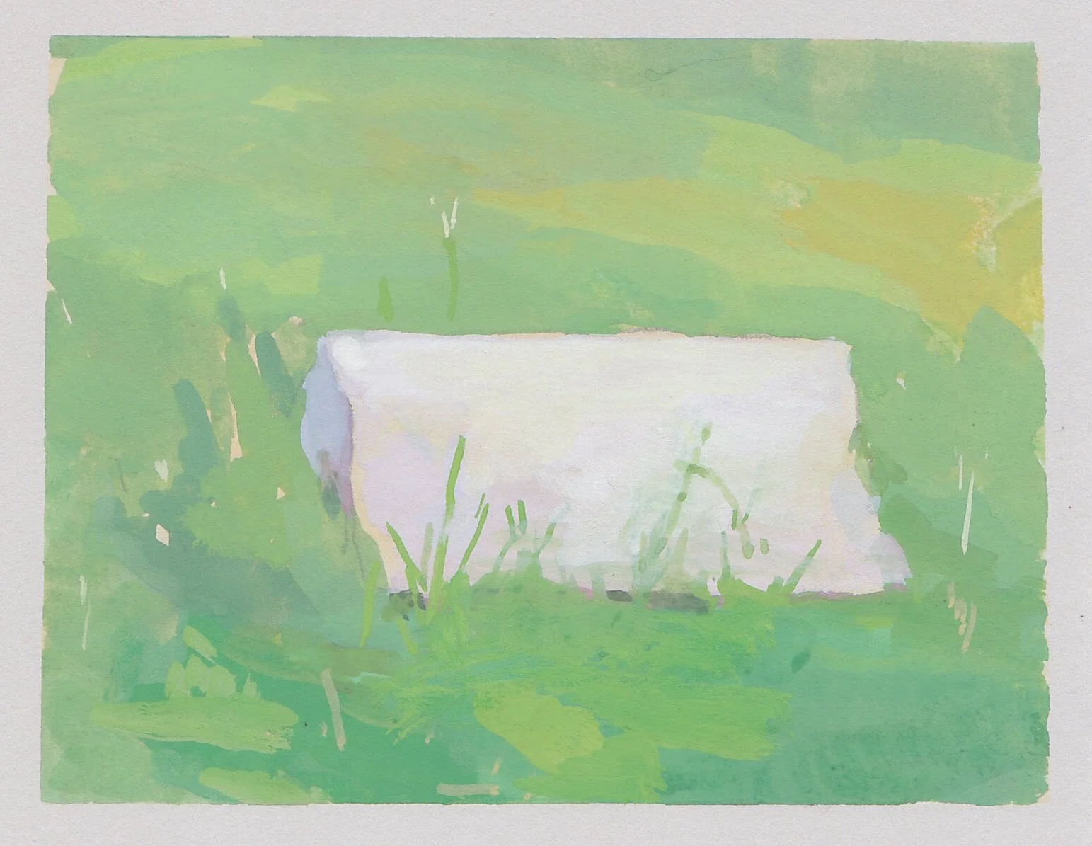 untitled (brick) gouache on paper 3.5 x 4.75” 2019 private collection Newport Beach, CA