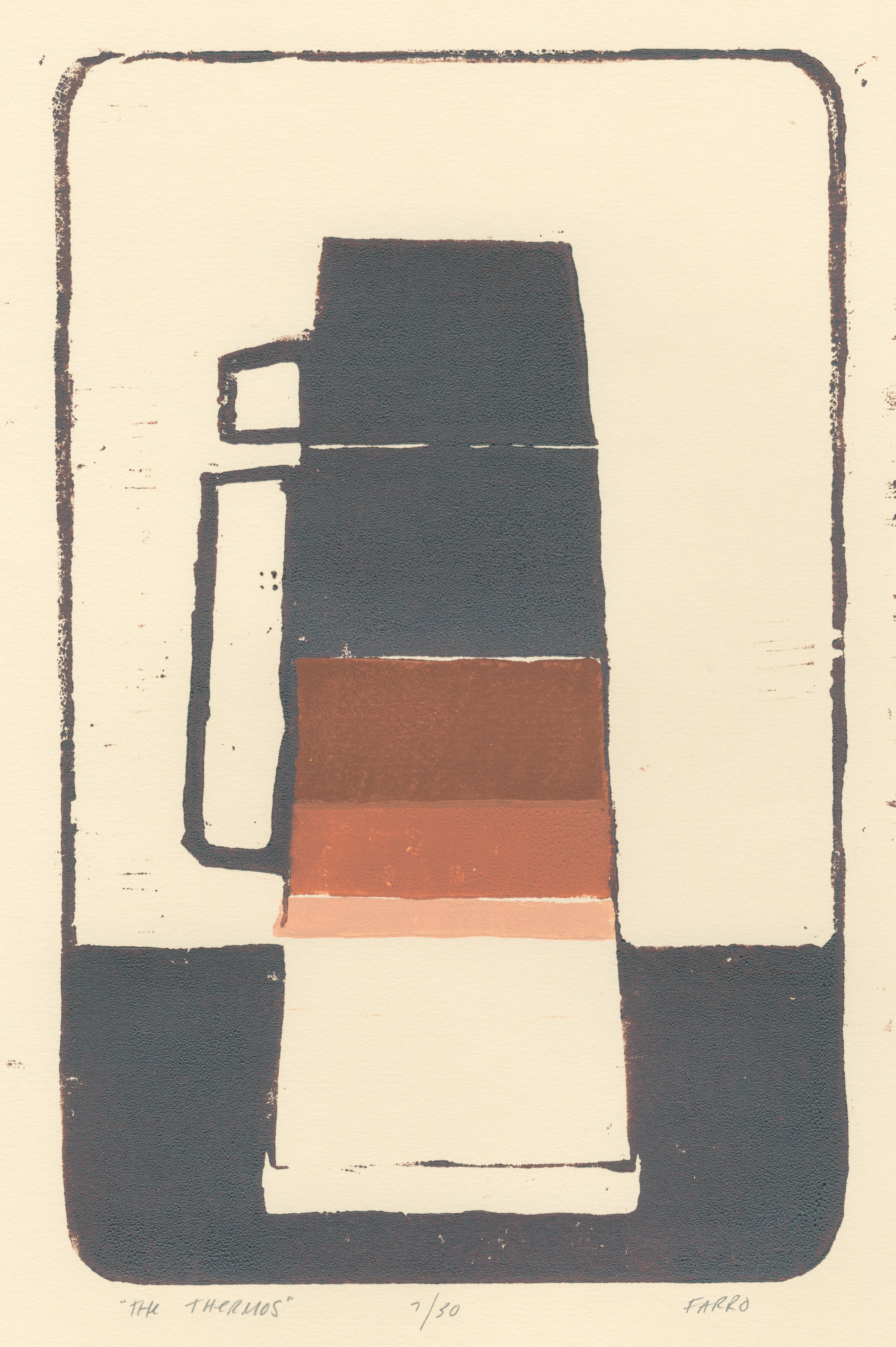    the thermos     woodblock print edition of 30 7x11" 2011   purchase  