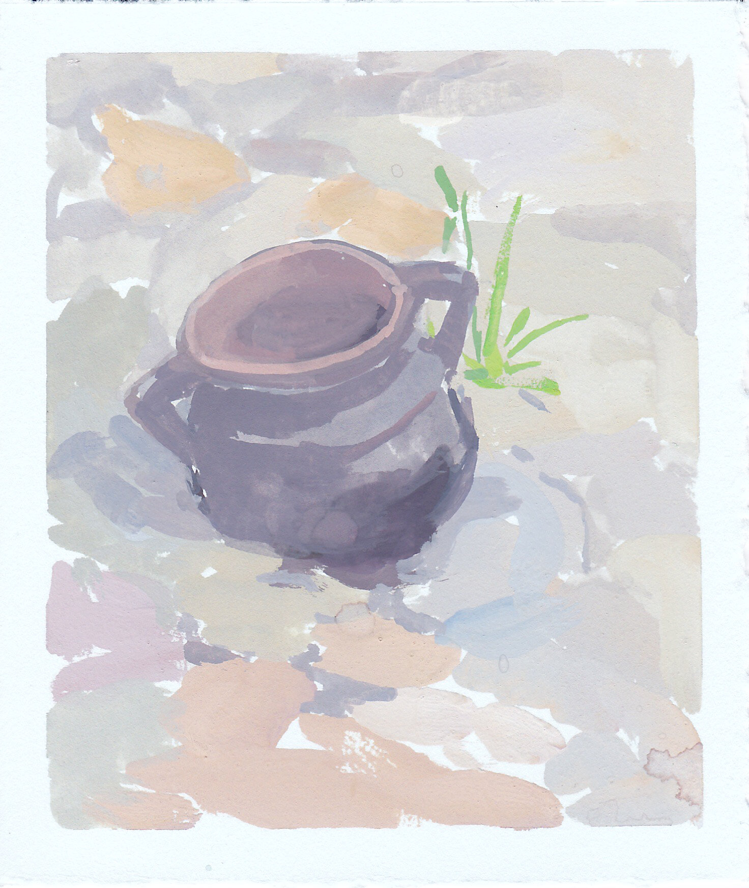    Water Vessel   gouache on paper 5" x 4.25" 2019  available by request 