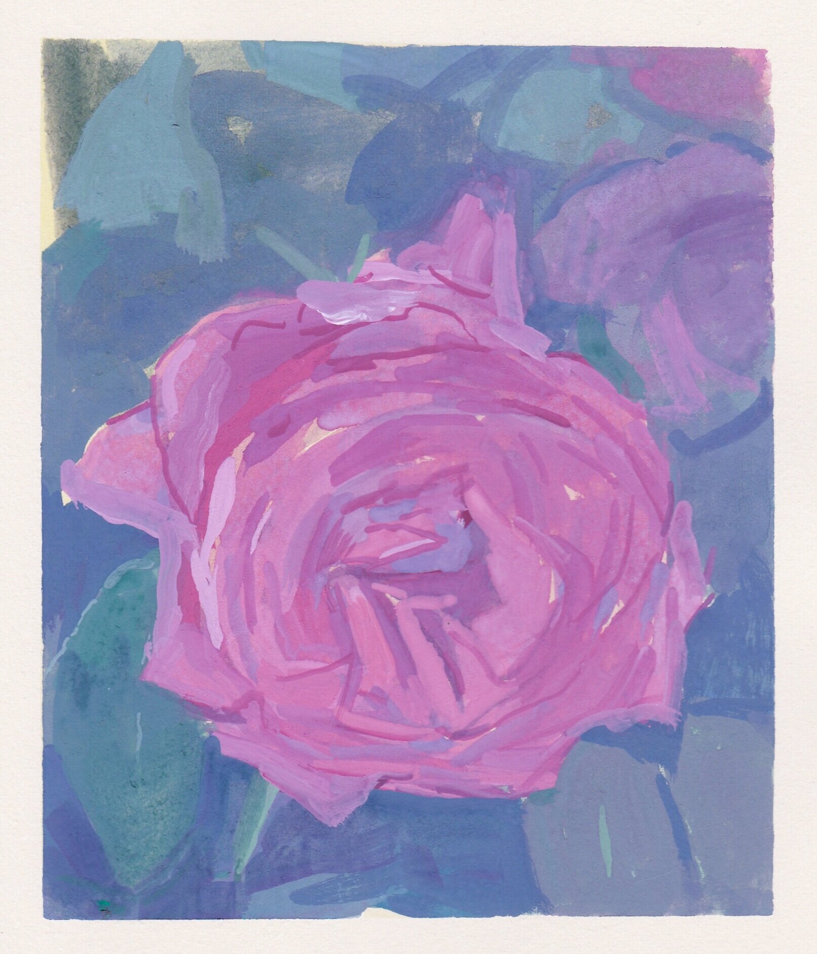    sweet rose   gouache on paper 5.75” x 4.75” 2020   purchase  