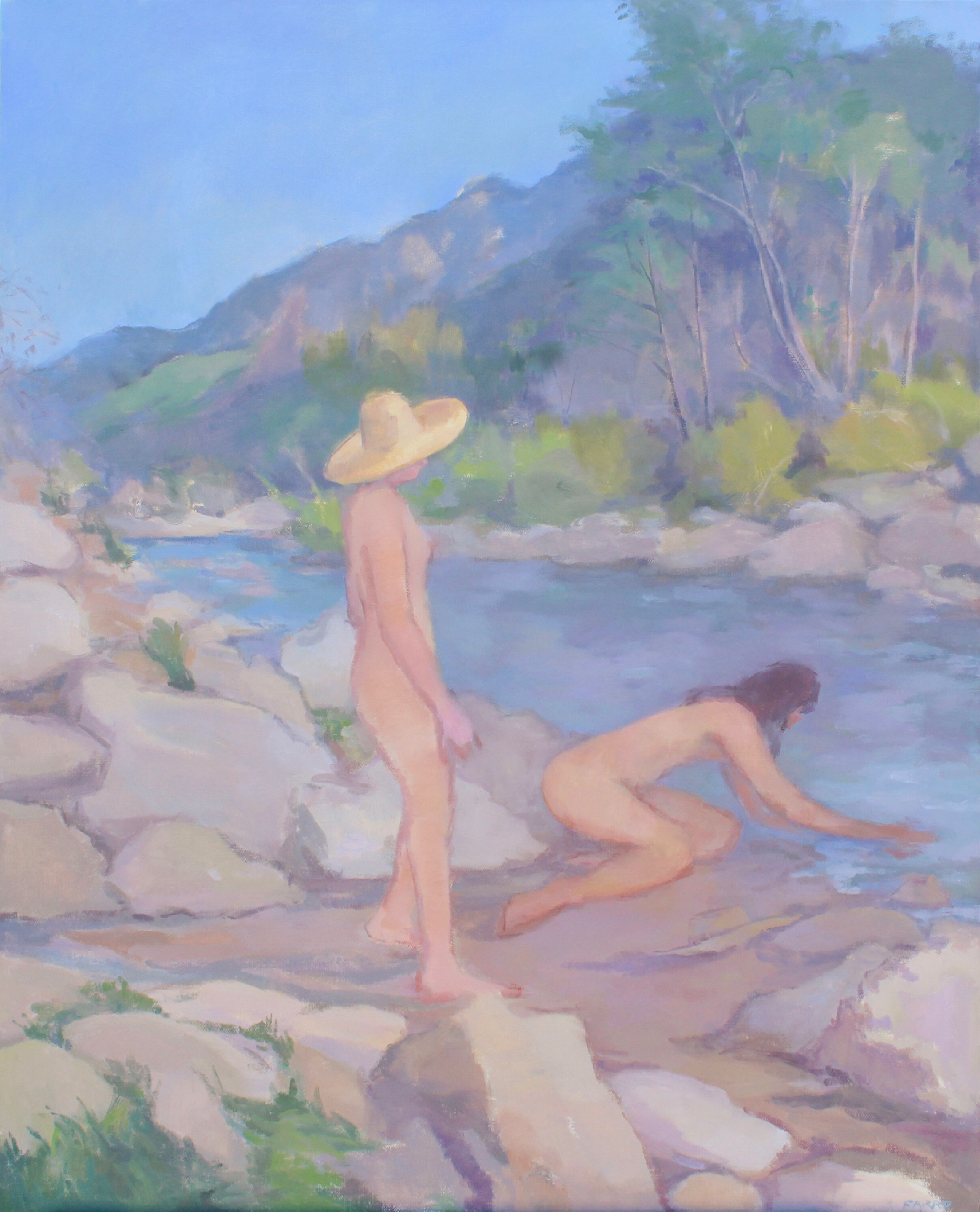    River Bathers   oil on canvas 30 x 24” 2020   purchase  