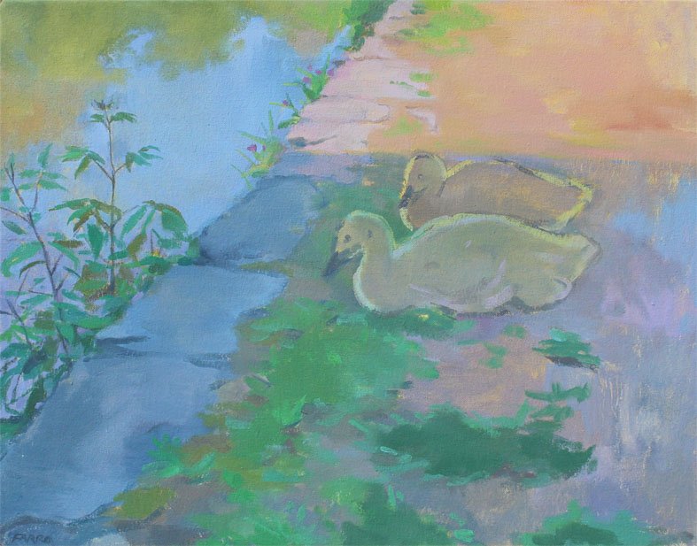    Spring on the Canal   oil on canvas 14 x 18” 2022   collect this painting  