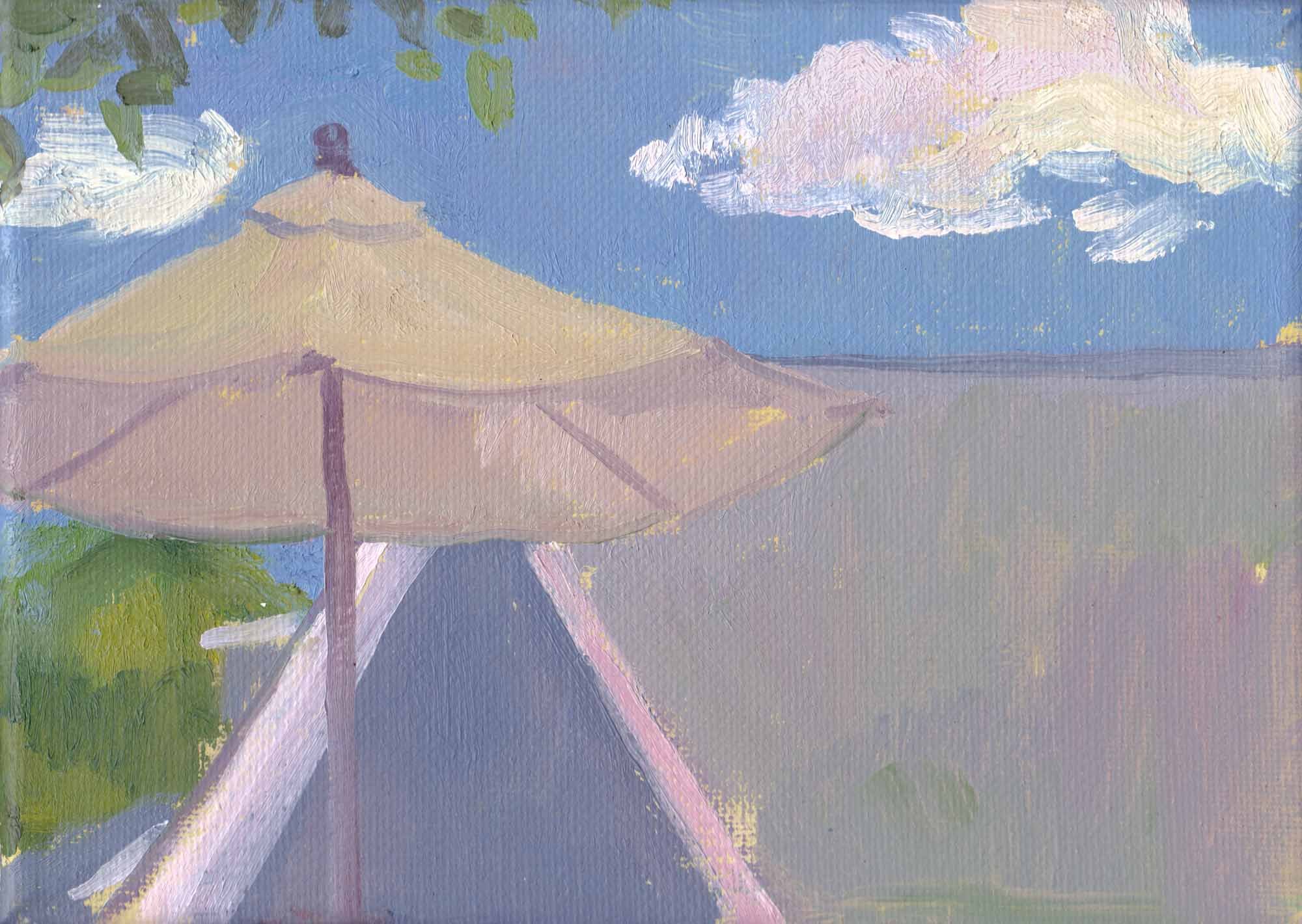    Summer Day   oil on canvas 5 x 7” 2022   collect this painting  