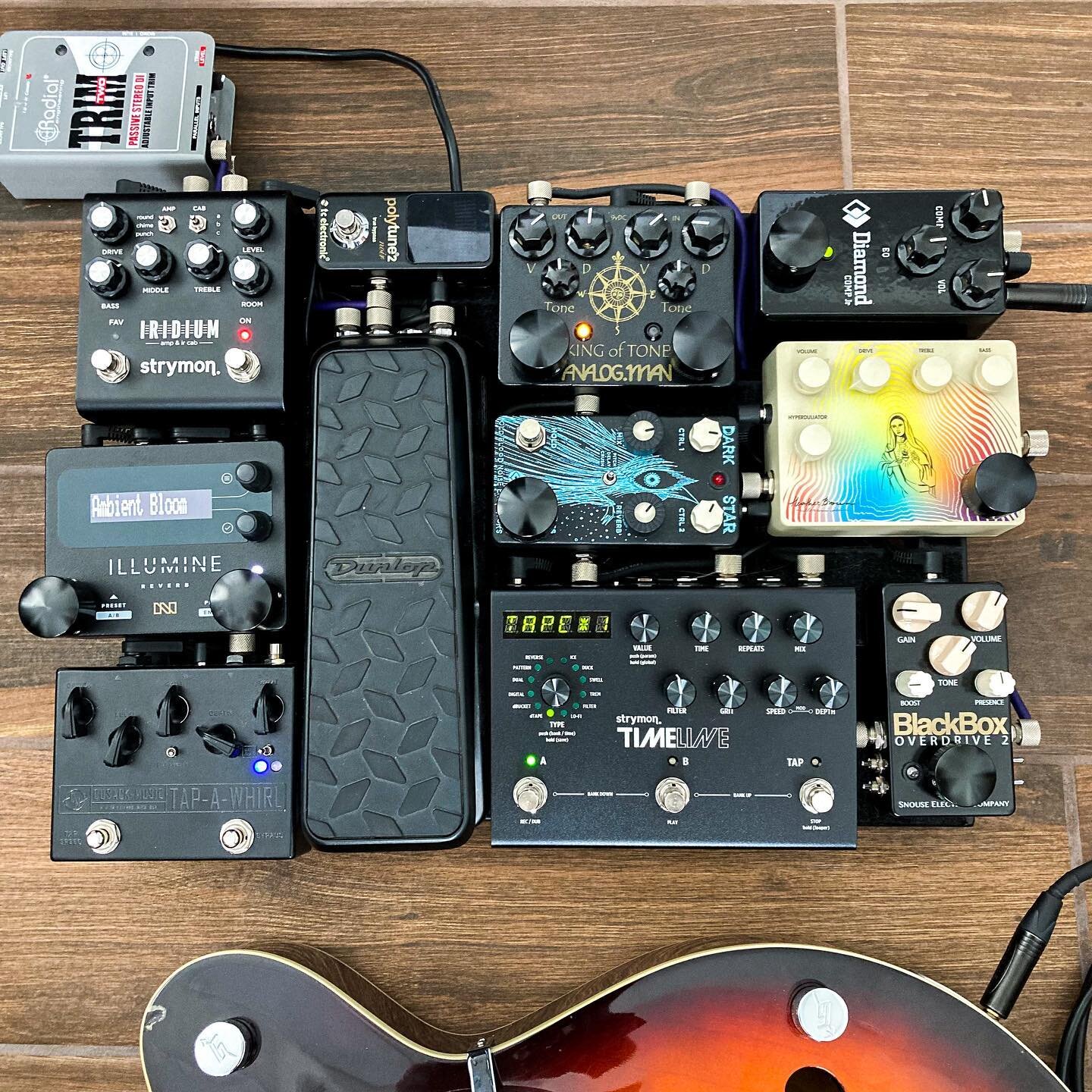 This pedalboard reminds me of the image of Mary as the moon in the night, reflecting the light of Christ. As Venerable Archbishop Fulton Sheen said:

&ldquo;God who made the sun, also made the moon. The moon does not take away from the brilliance of 