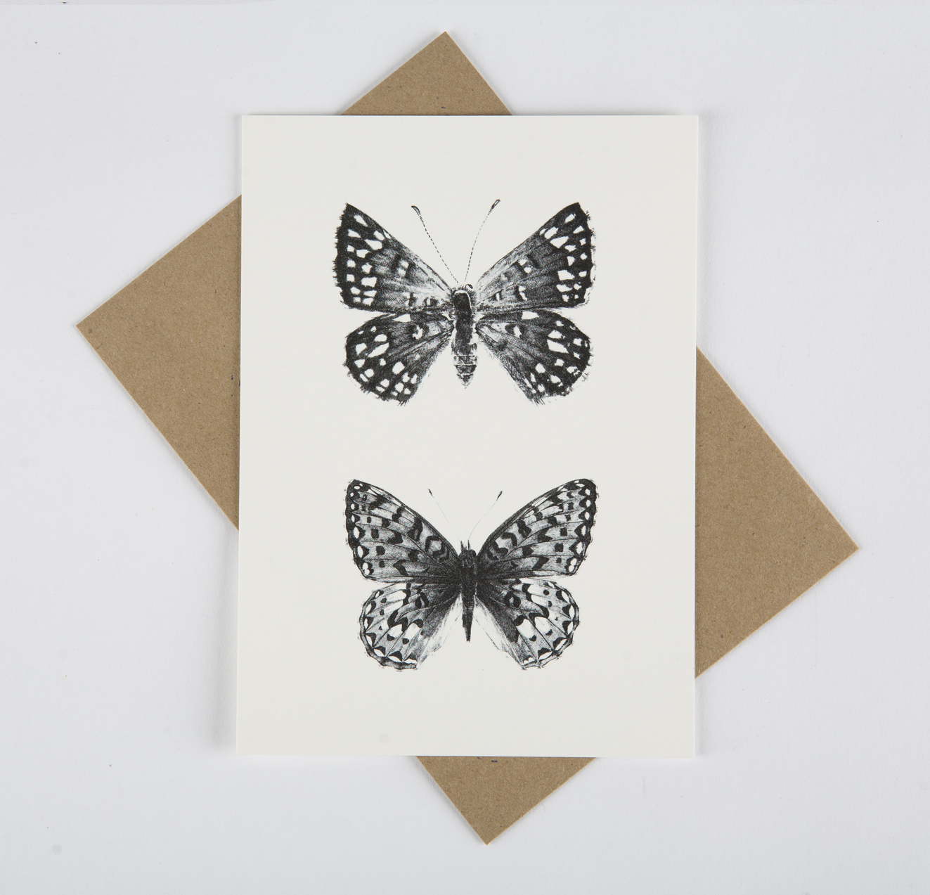 2 Butterflies - Flat Card - Rally Caller - Sarah Kaizar - Endangered Species Art