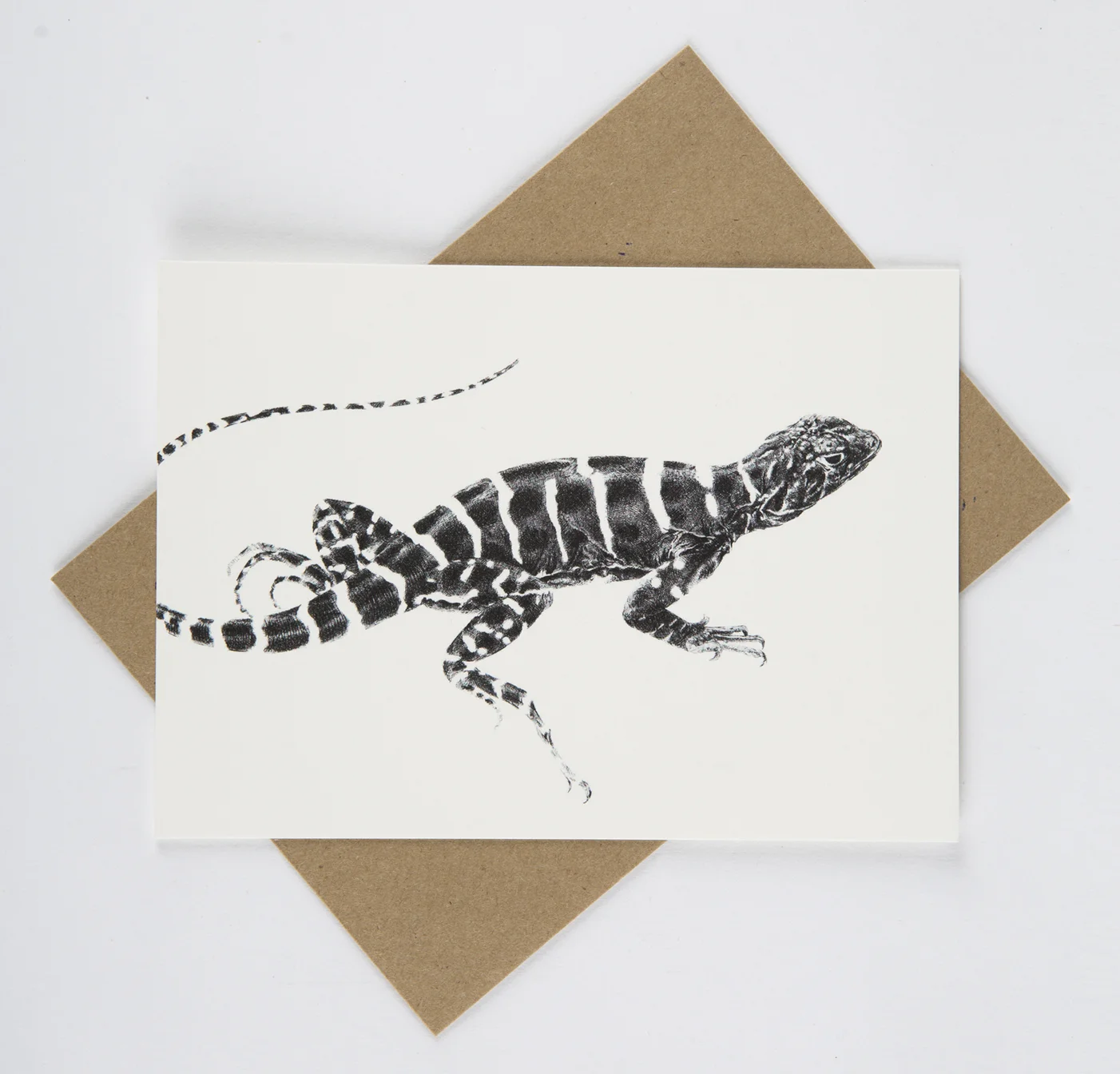 Blunt-Nosed Leopard Lizard - Flat Card - Rally Caller - Sarah Kaizar - Endangered Species Art