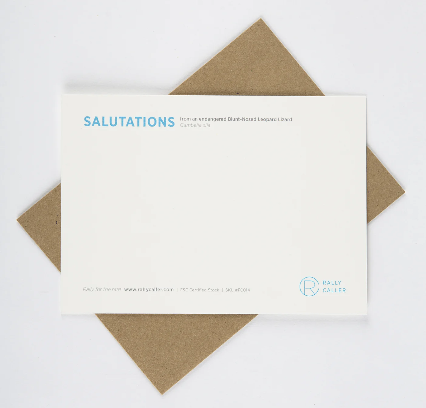 Blunt-Nosed Leopard Lizard - Flat Card - Rally Caller - Sarah Kaizar - Endangered Species Art