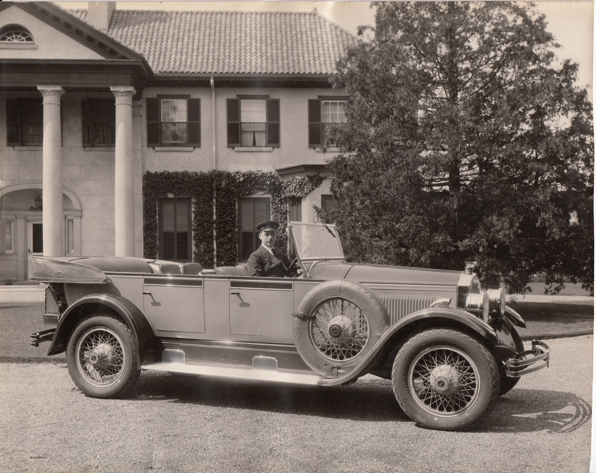 McLaughlin Buick in front of Parkwood Estate, Oshawa, Ontario circa 1920s