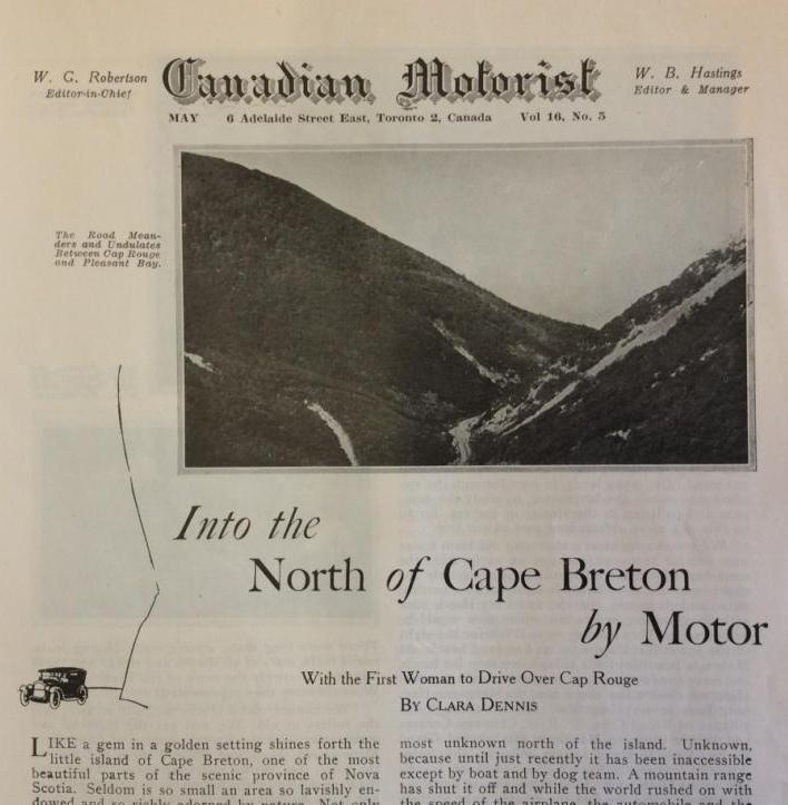 Canadian Motorist, May 1929. Collection of Canadian Automotive Museum