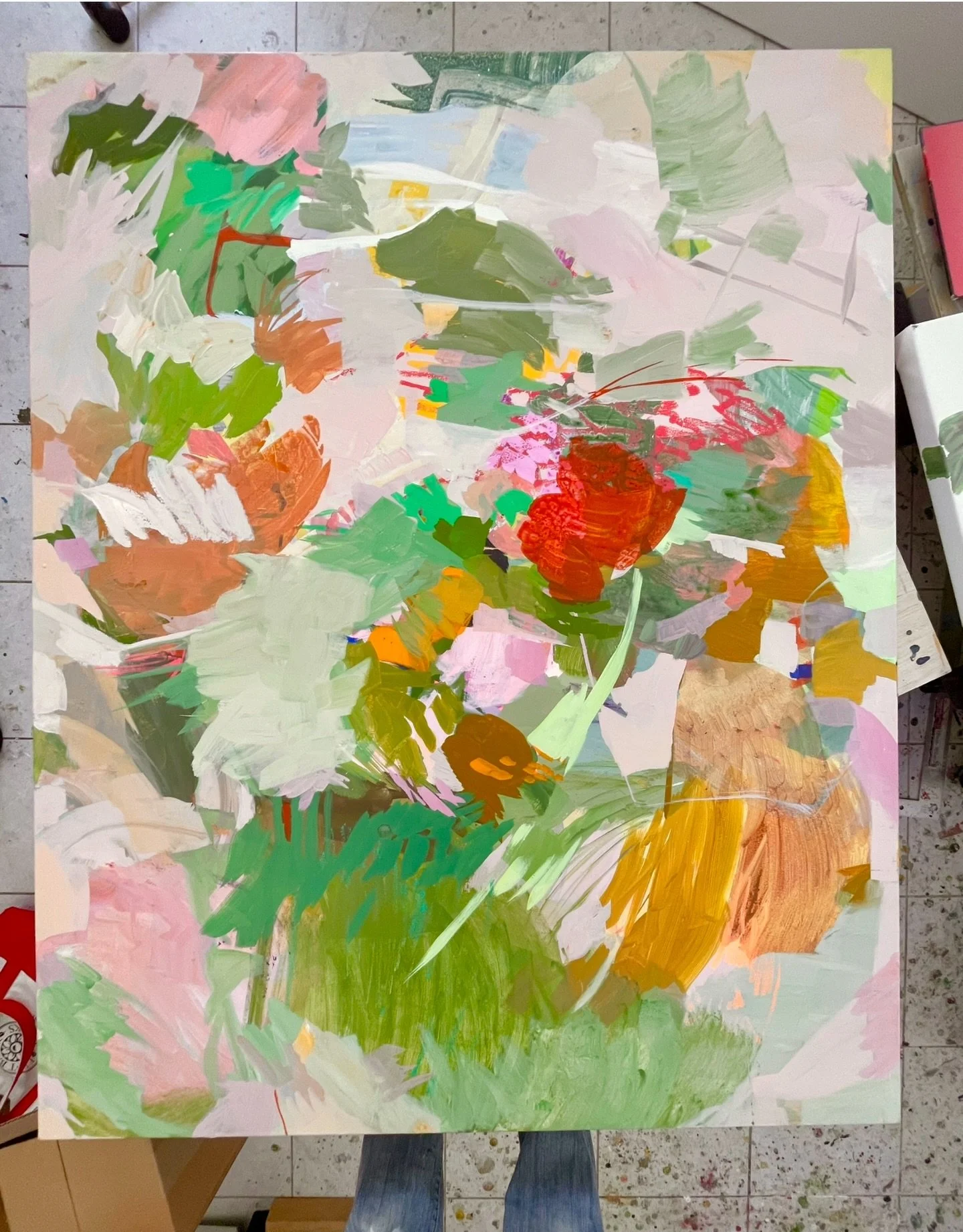 Maybe winter is my favorite because I can create whatever world I want in the studio. Got some gorgeous snow outside and this morning all the trees had ice crystal tips in the sun. My dog and I enjoyed their dazzling highlights as we tried not to ste