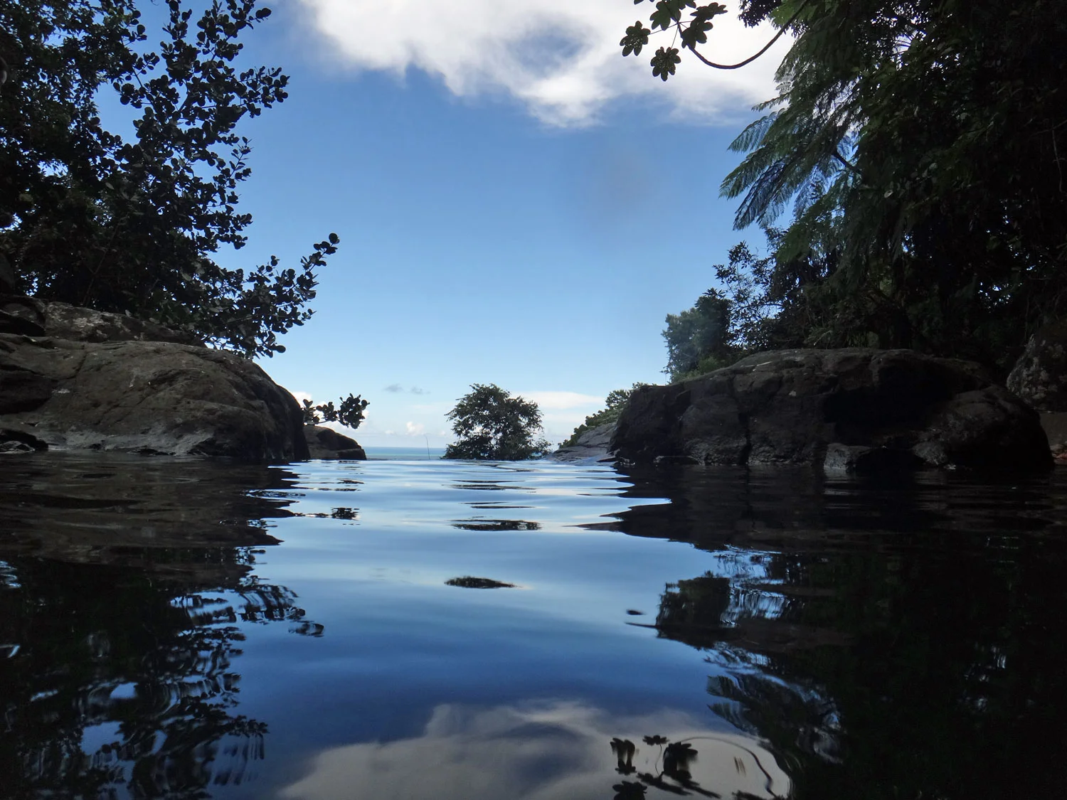 The Lost Machete Hike ends with this picturesque natural pool.