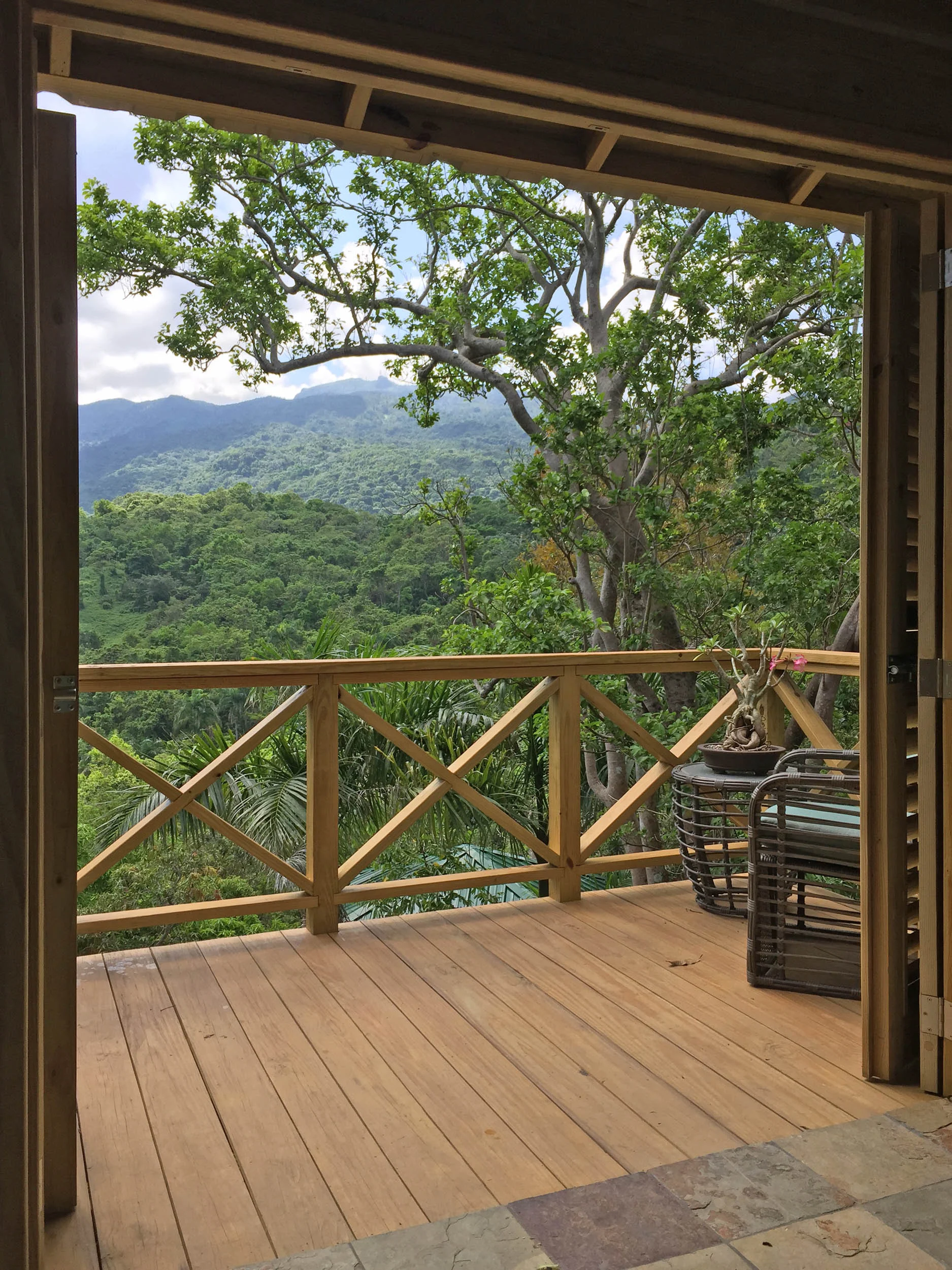 The balcony.