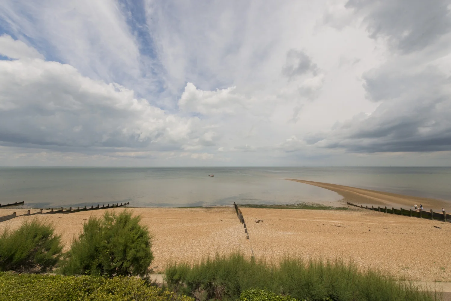 Stunning views of the Whitstable coast out front