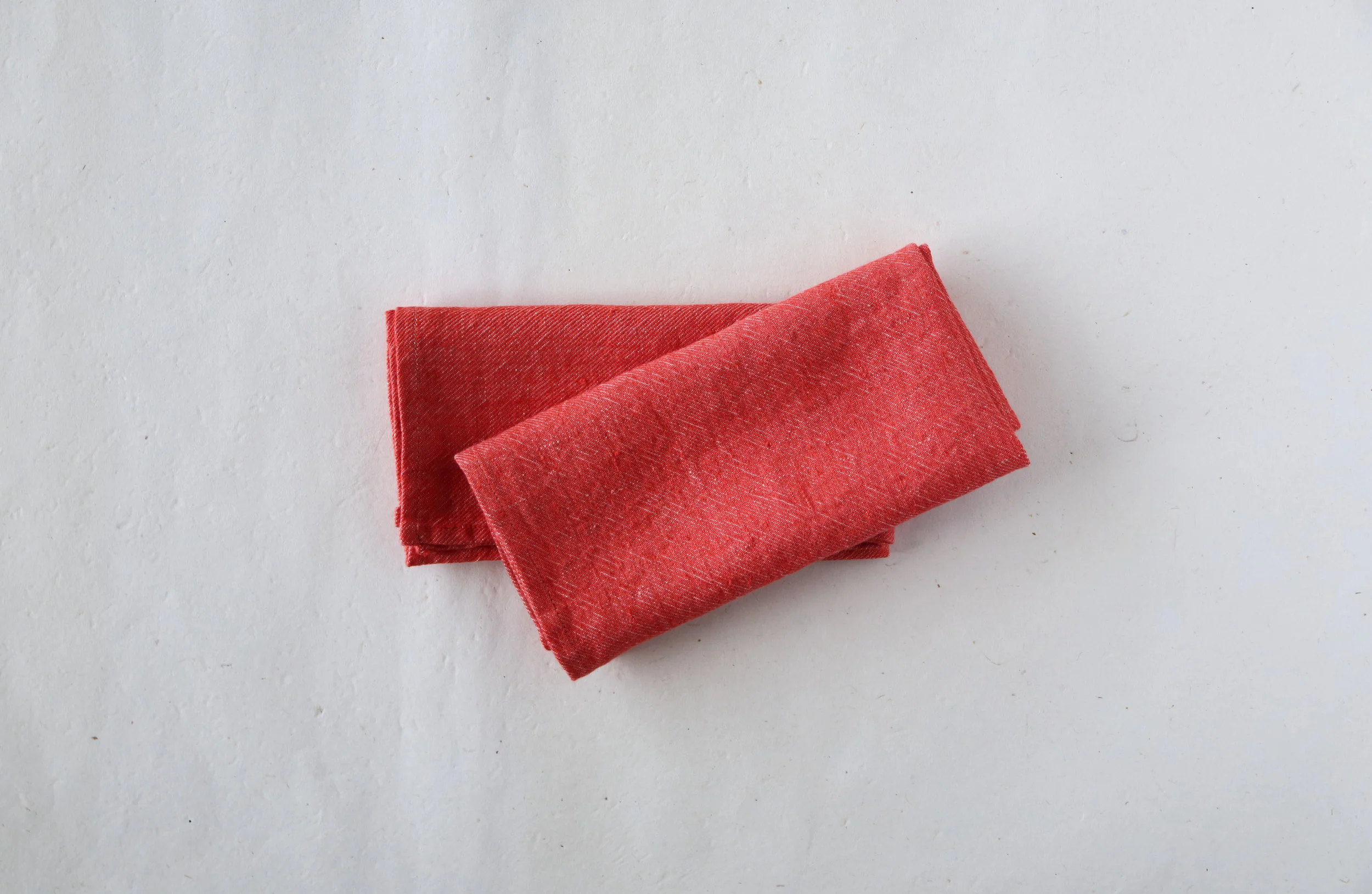 Linen Twill Napkin in Red Poppy (set of 4 or 6)