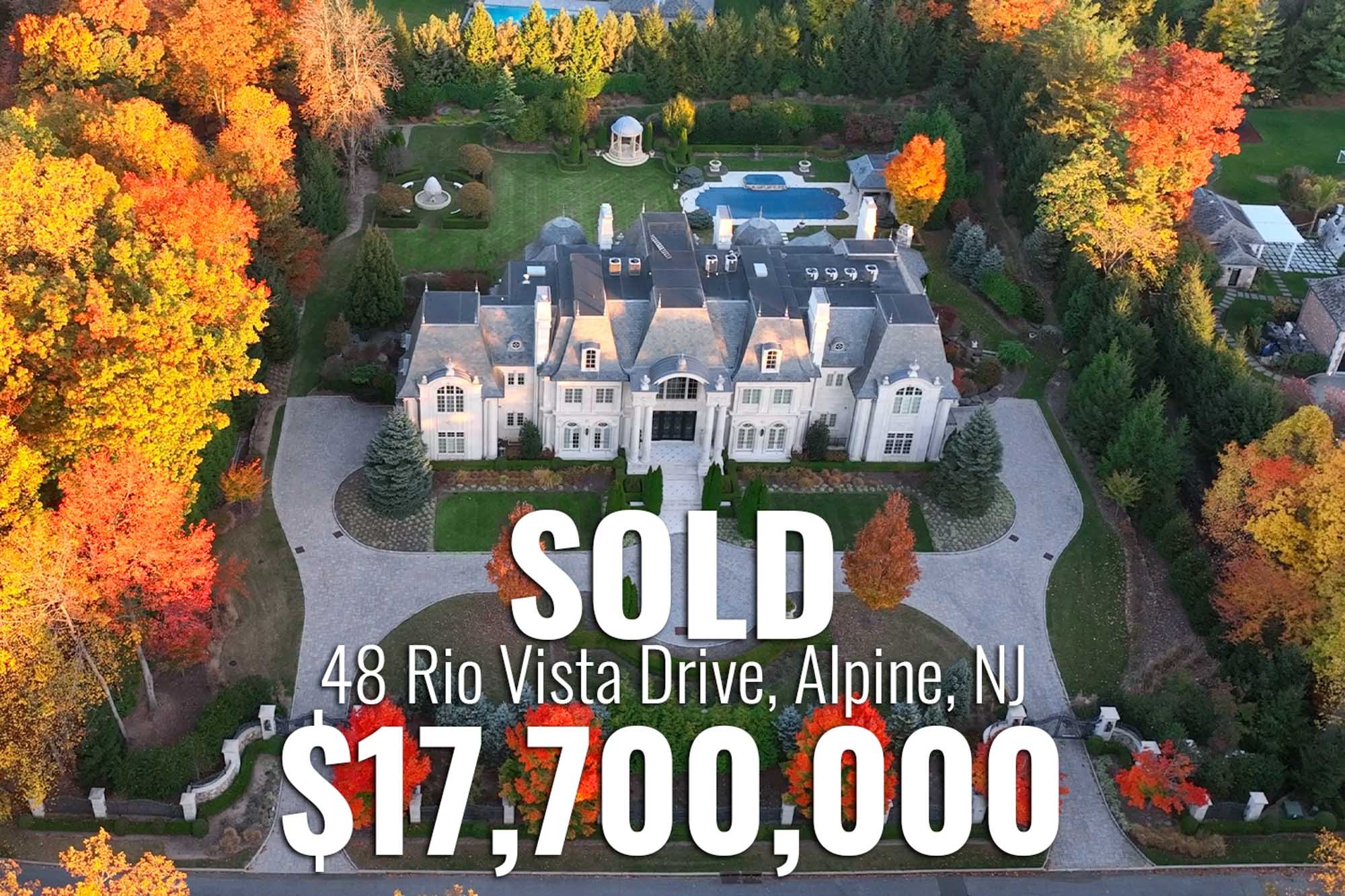 48 Rio Vista Drive in Alpine New Jersey sold for $17.7 million