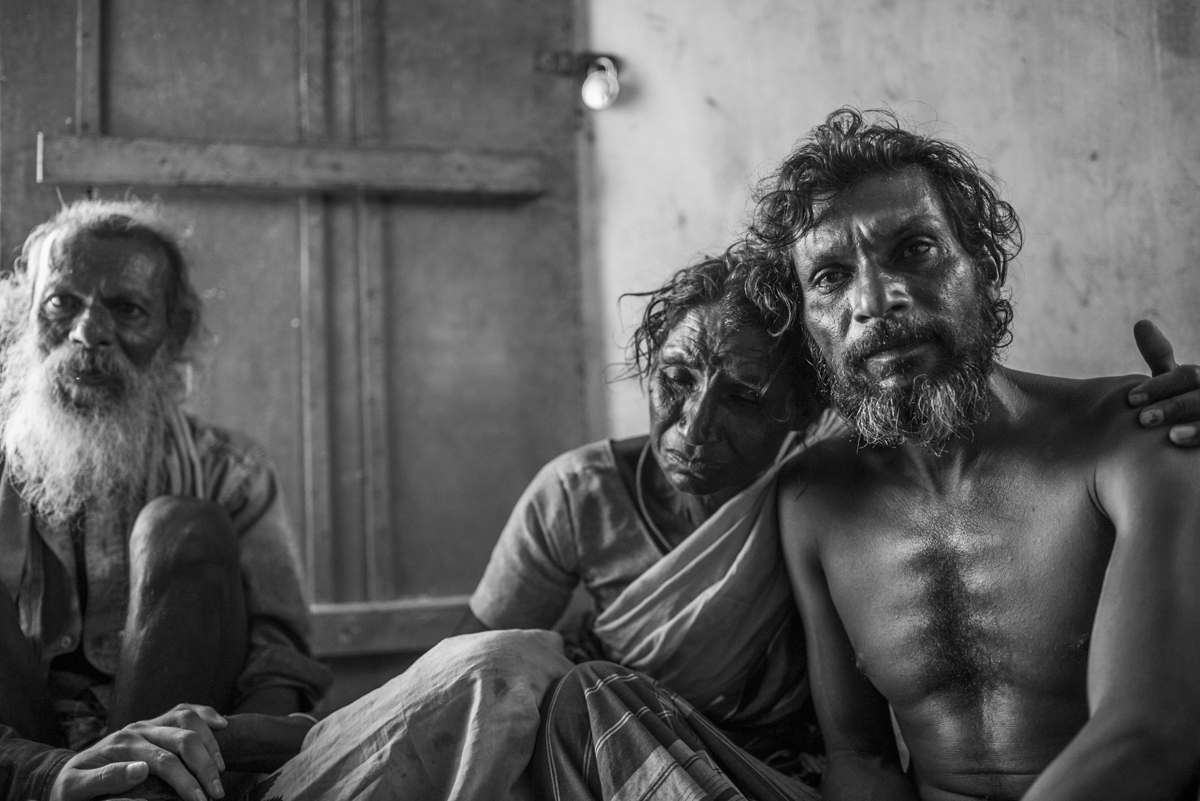 Forty five years old Anandhan with his parents.