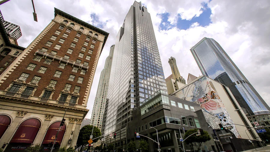 CAPTIONHip offices in downtown Los Angeles Irfan Khan / Los Angeles Times The Gas Company tower, center, in DTLA.