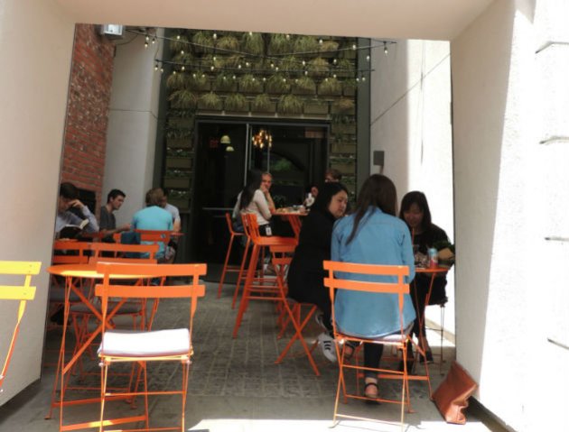 This is the downtown market's first pocket park.