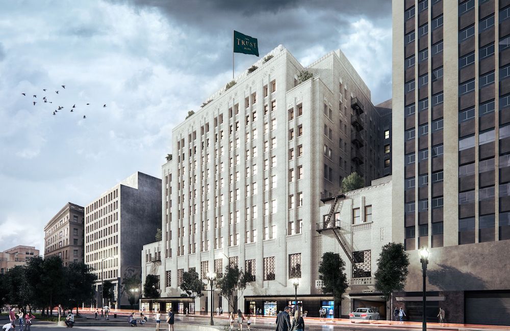 Rendering of The Trust Building post-restoration