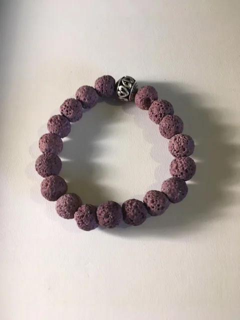 +Purple Lava Stone Bracelet