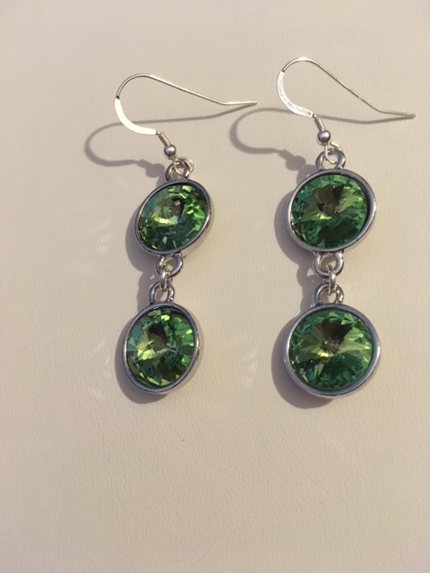+Peridot Double Rivoli Earrings