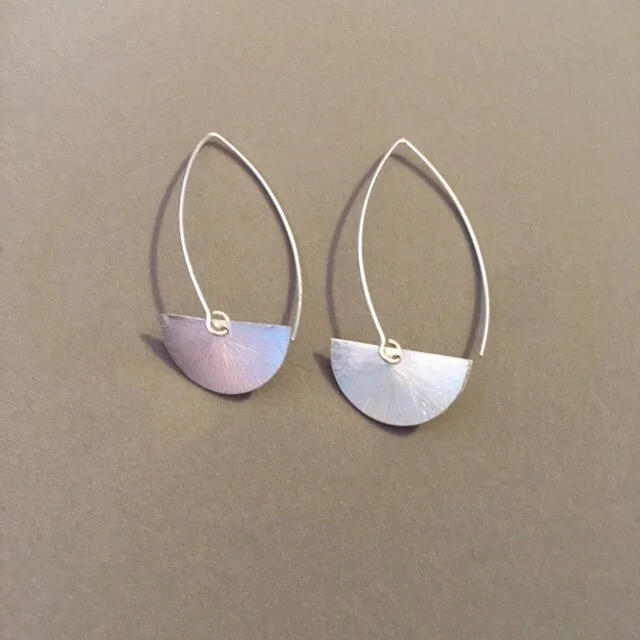 +Silver plated "Mini" 1/2 Moon Earrings