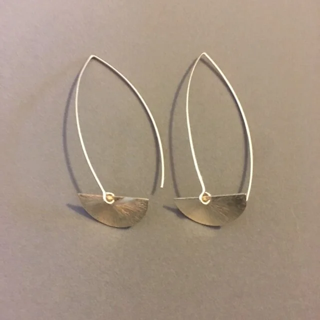 +Gold plated Mini 1/2 Moon Earrings