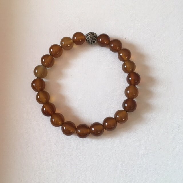 +Dark Yellow Quartz Gemstone Bracelet