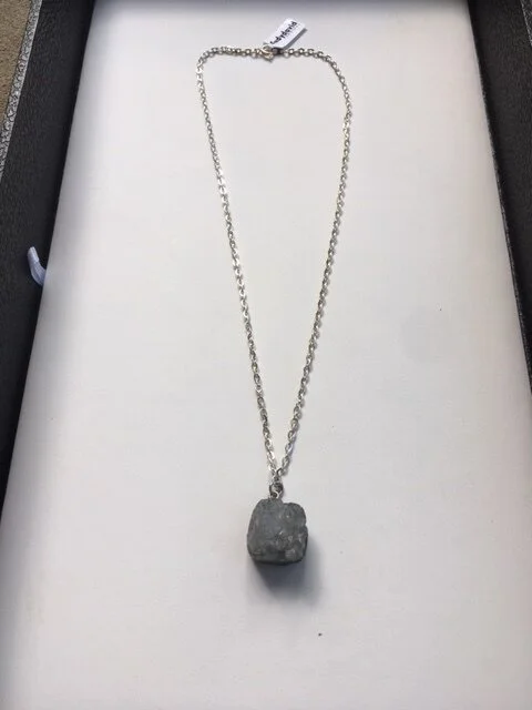 Grey Druzy Nugget Necklace.JPG