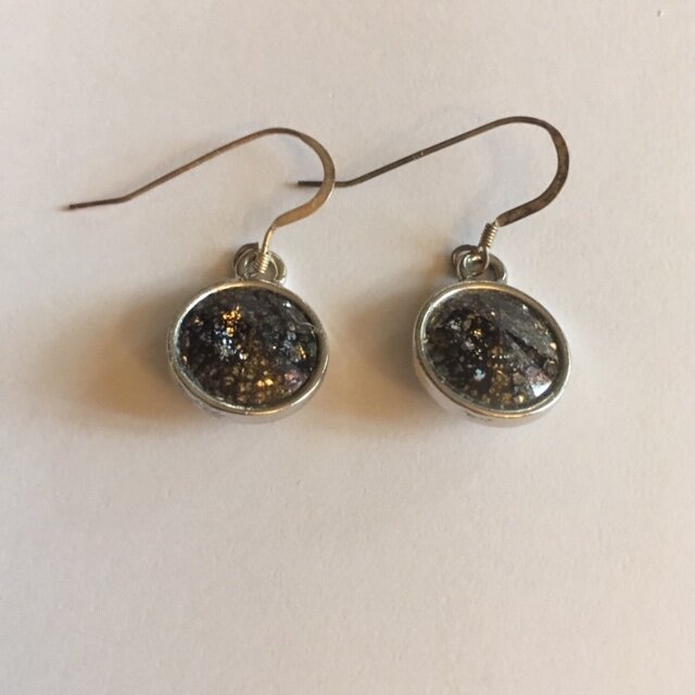 +Black Patina Rivoli Crystal Earrings