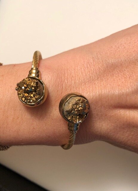+Gold Druzy Bracelet