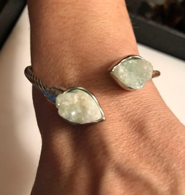 +Sea Foam Druzy Bracelet
