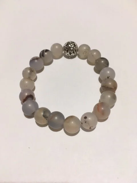 +Brown and White Chalcedony Gemstone