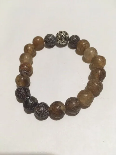 +Brown Cracked Agate Gemstone