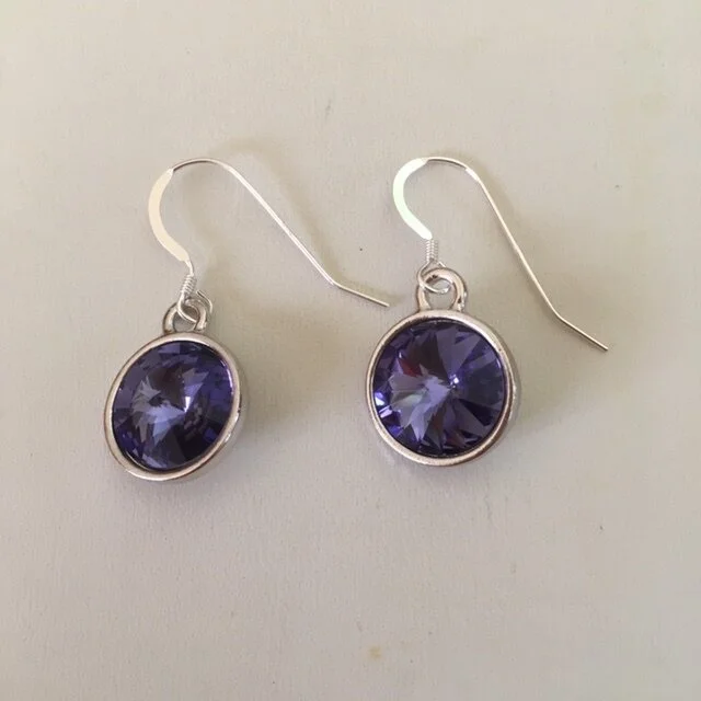 +Tanzanite Rivoli Earrings