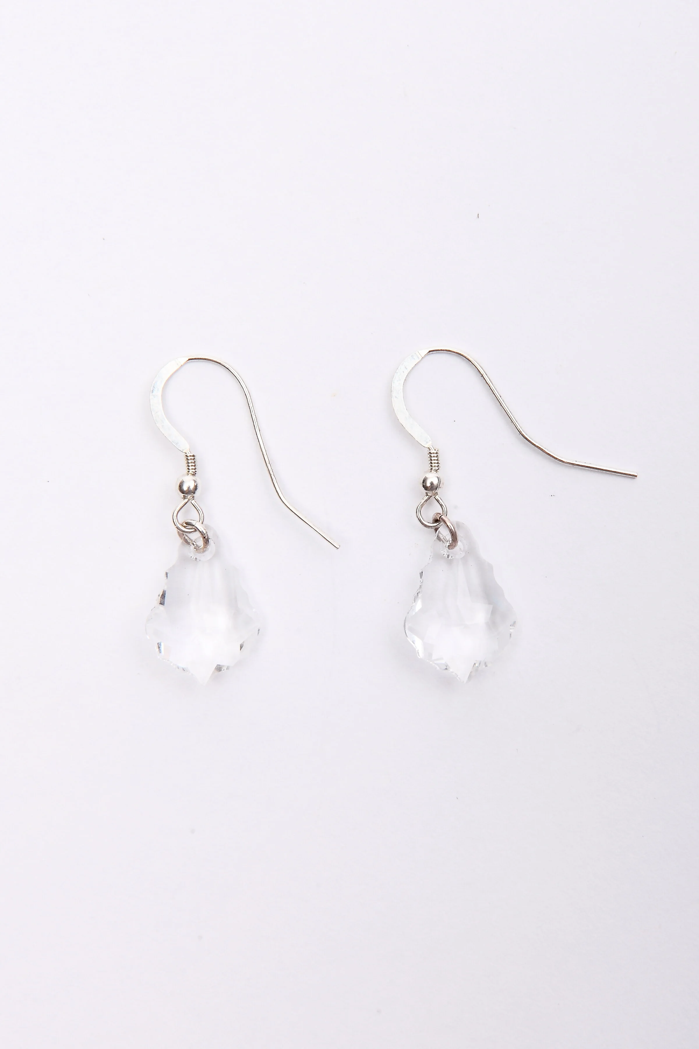 +Clear Baroque Earrings