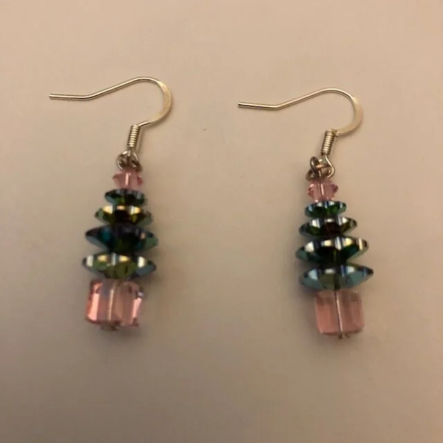 Swarovski Crystals  Artsy Christmas Tree (pink base, pink star)