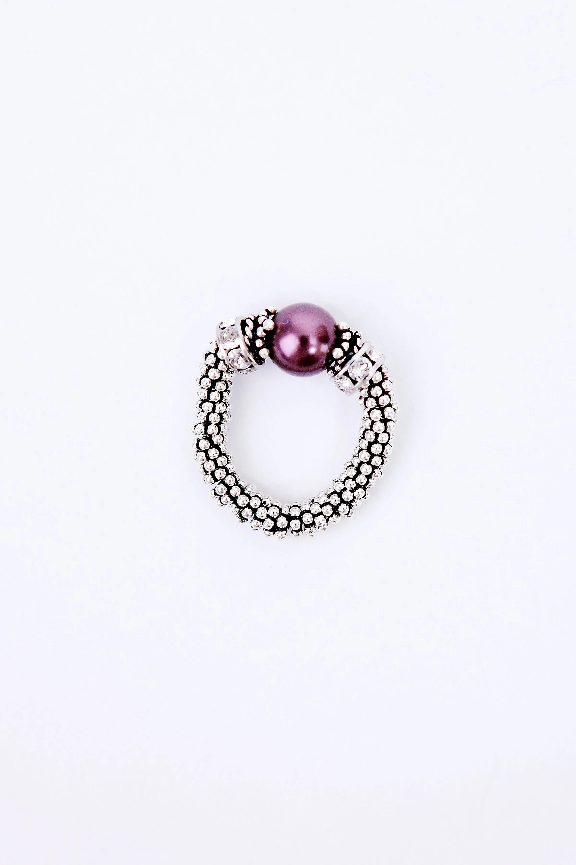 Burgandy Pearl Stretch Ring