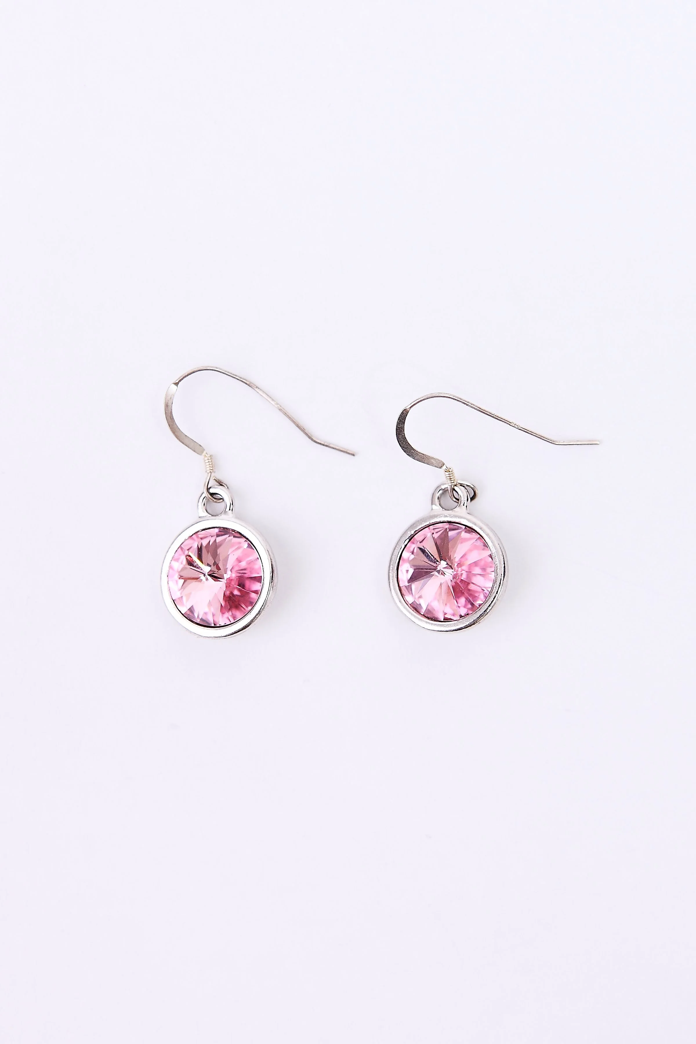 Light Rose Rivoli Earrings  Cindy David Designs