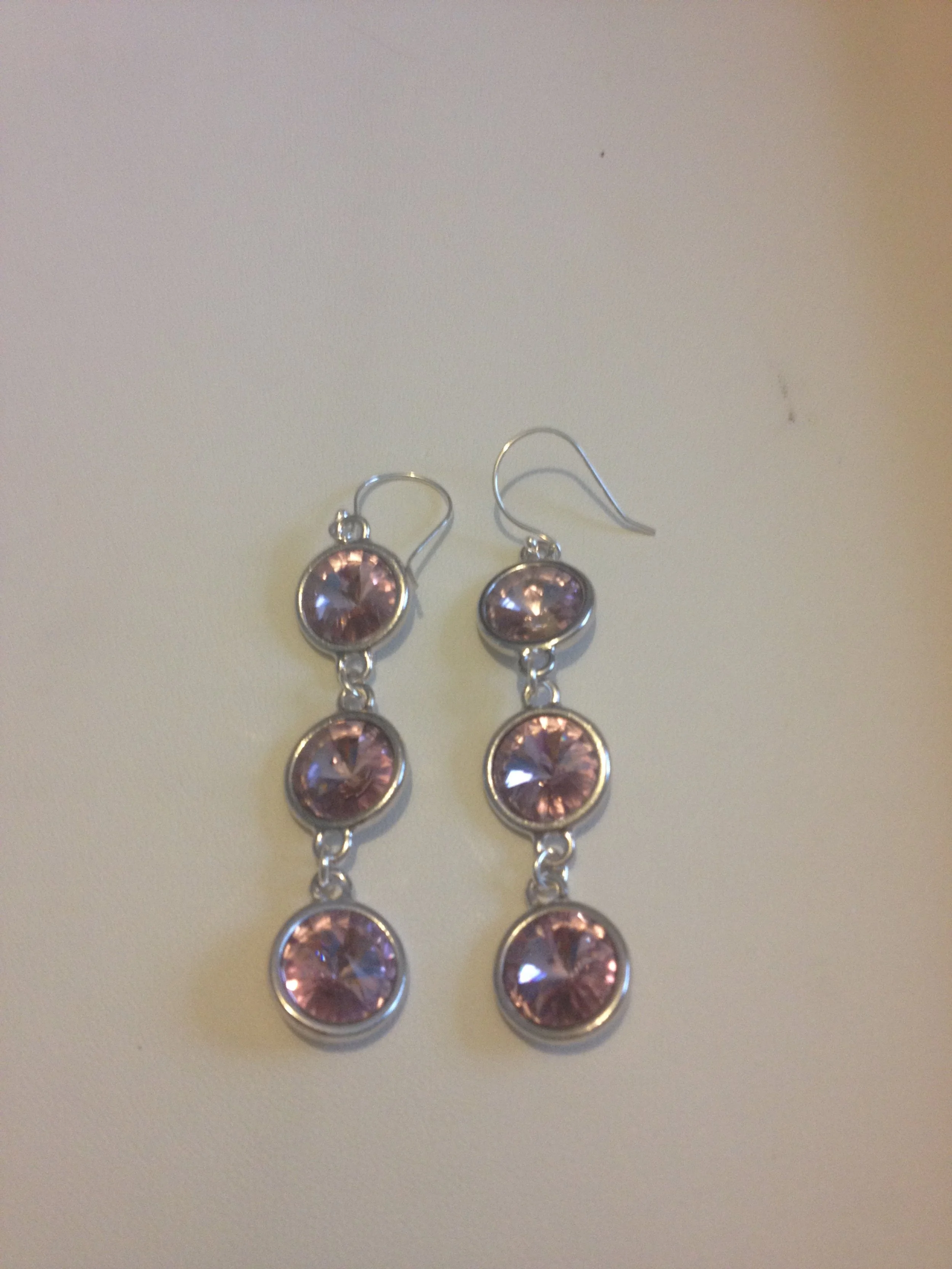 +Triple Light Amethyst Rivoli Earrings