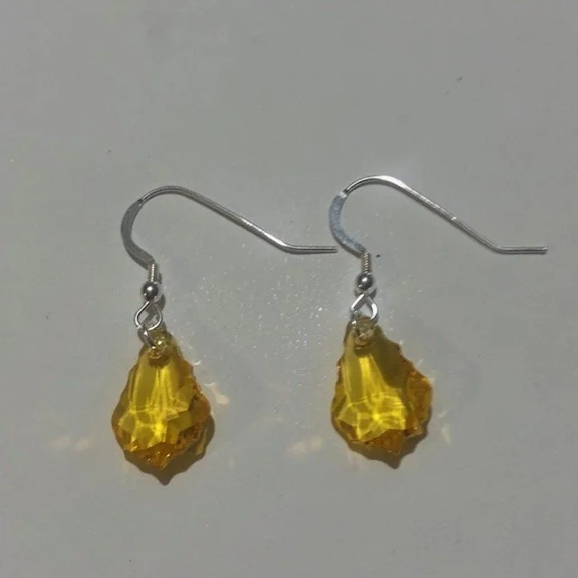 Swarovski Light Topaz Crystal Baroque