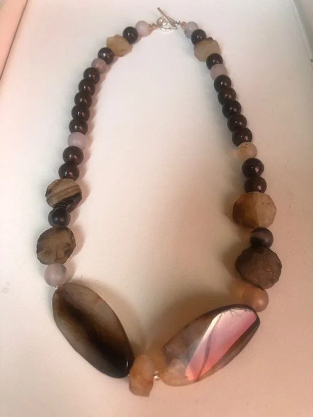 Brown Agate and Chocolate Jasper Necklace