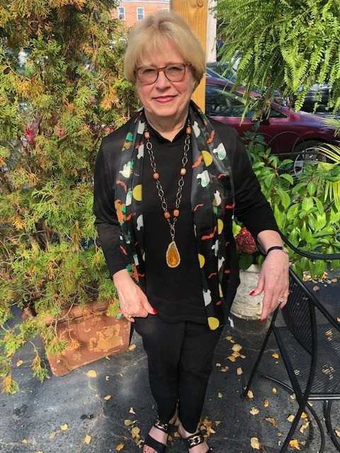 My customer Judy is sporting her Spooktacular Cindy David Jewelry