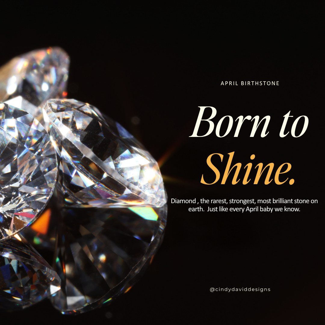 She was born to shine. 💎

And if the April birthday in your life hasn't been celebrated yet &mdash; this is your sign.

The diamond is one of the most powerful symbols in the world.
Strength. Clarity. Brilliance that doesn't ask permission.

Sound l