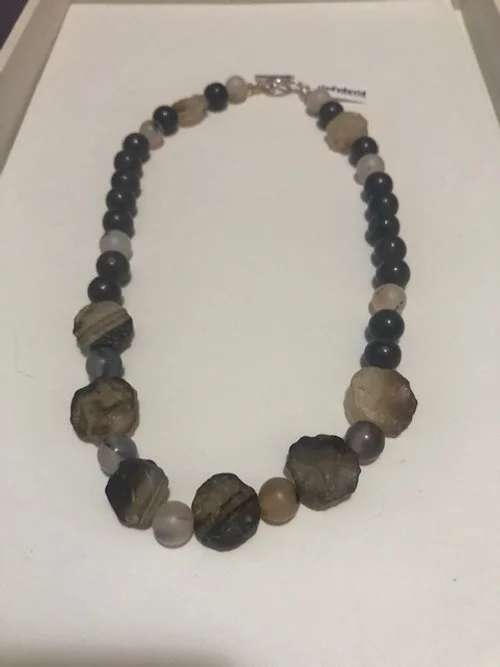 Multi Brown Agate and Jasper Necklace