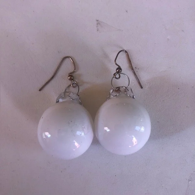 White Christmas "Bulb" Earrings