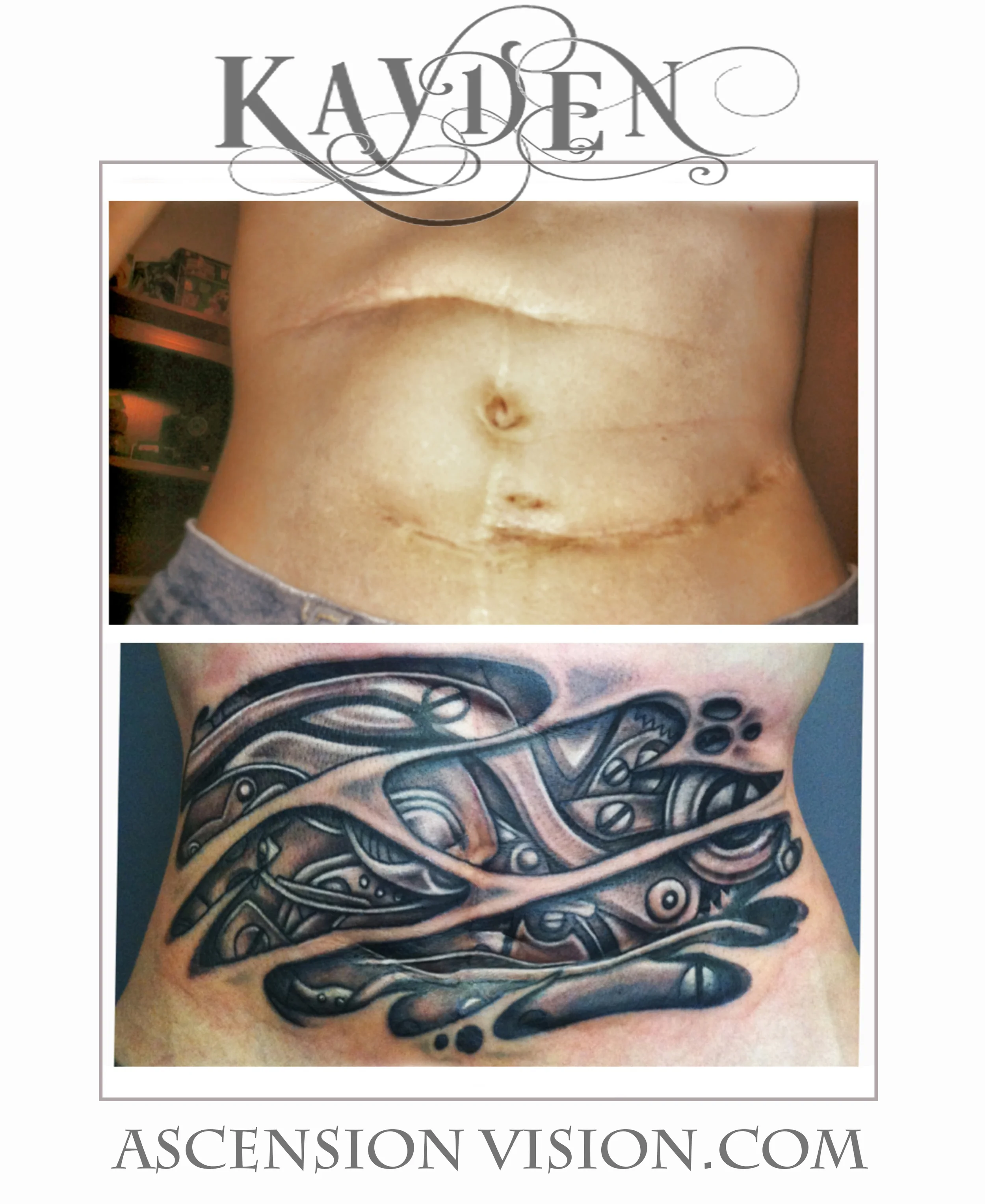 Dallas Tattoo Artist Kayden DiGiovanni colorado denver springs biomechanical steampunk cover up scar 3d robot terminator organica mechanical ascension vision.jpg