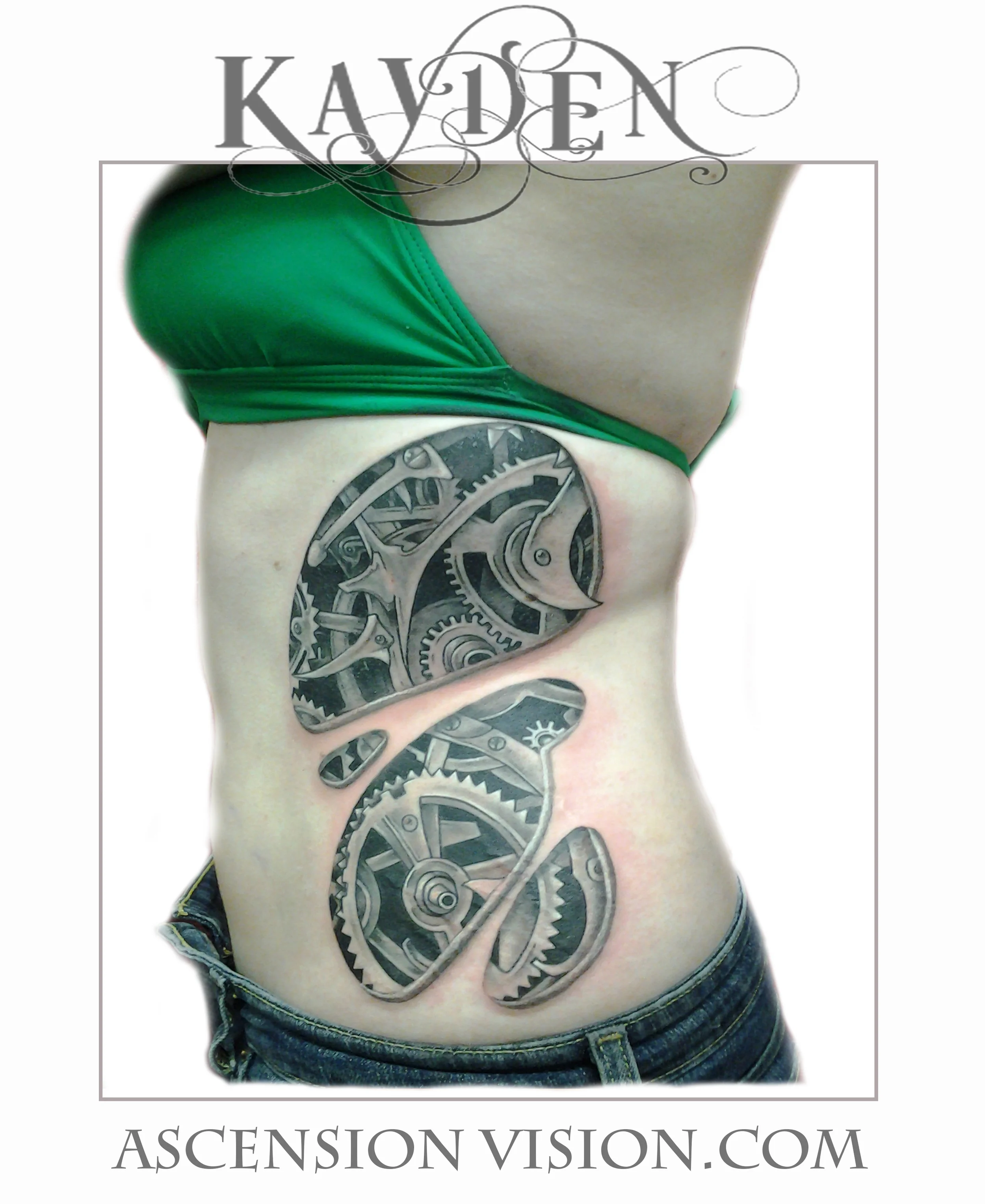 Dallas Tattoo Artist Kayden DiGiovanni biomechanical robot colorado denver terminator bio organica mechanical ribs skin rip tear spring ribs 1 ascension vision gear steampunk 3d clockwork.jpg