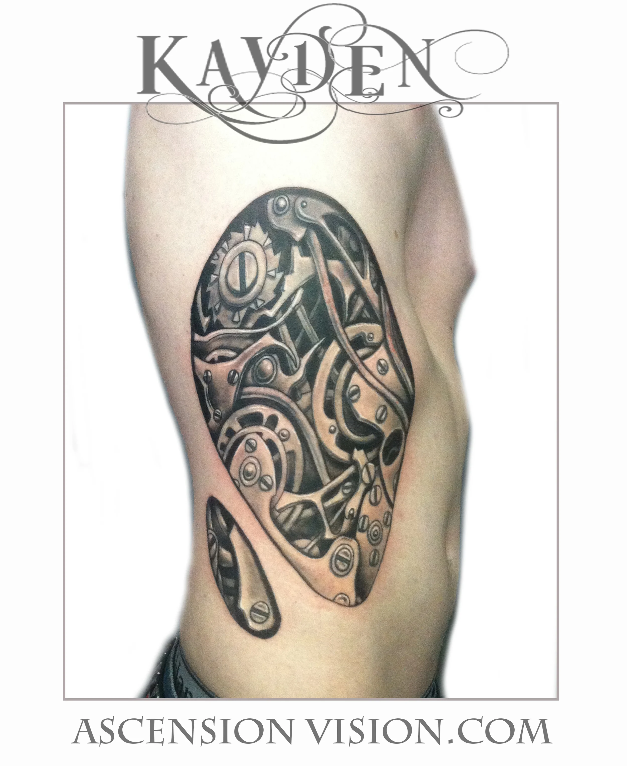Dallas Tattoo Artist Kayden DiGiovanni biomechanical robot colorado denver terminator bio organica mechanical ribs skin rip tear spring ribs 4 ascension vision gear steampunk 3d clockwork.jpg
